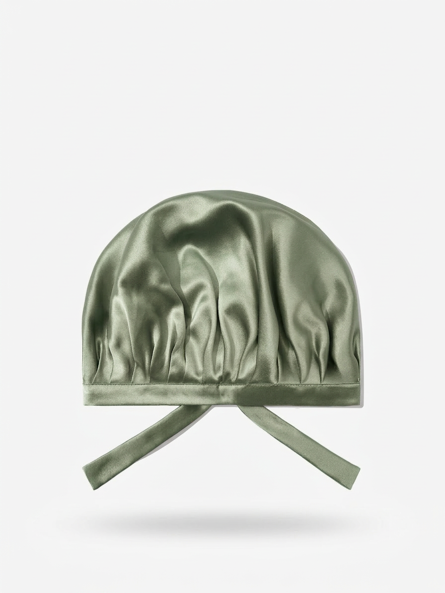 Bonnet en soie de murier — Vert Sauge