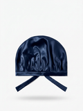 Bonnet en soie de murier — Bleu Marine