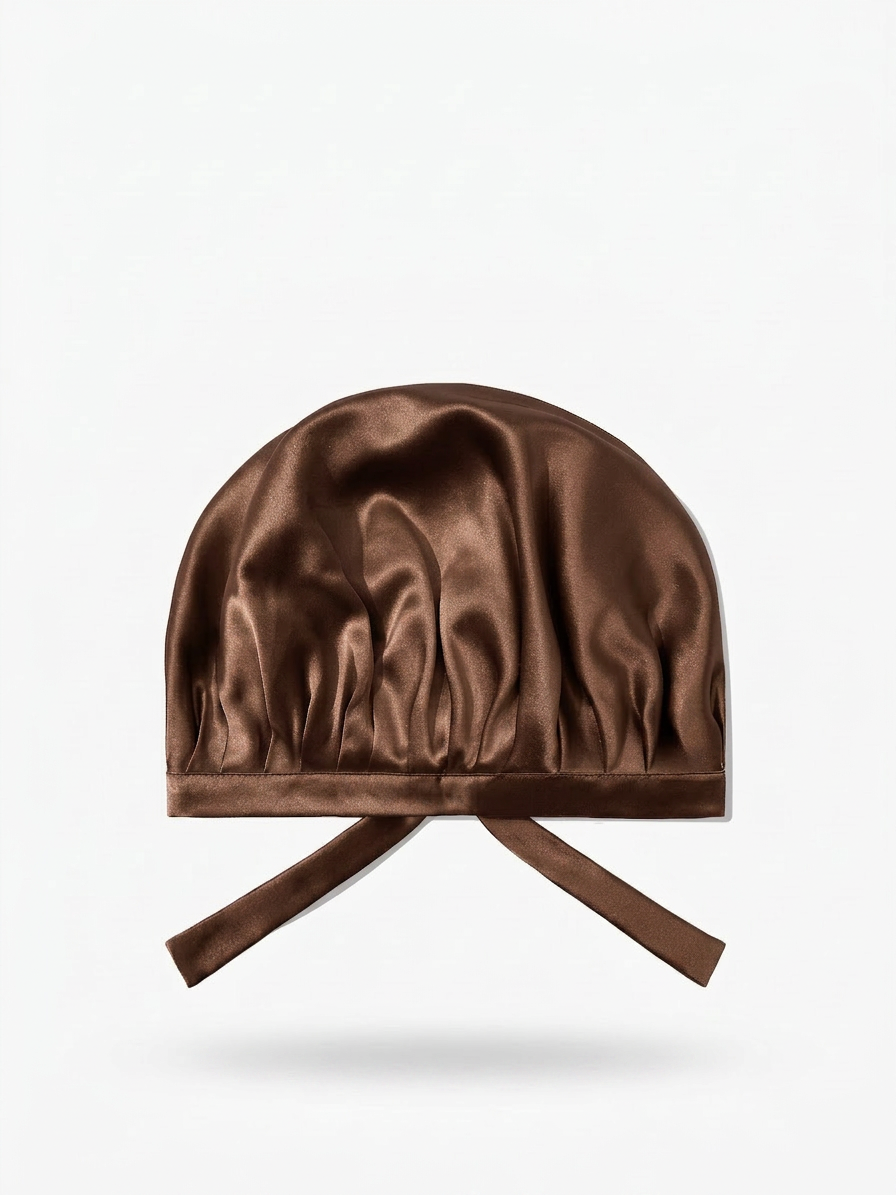 Bonnet en soie de murier — Chocolat