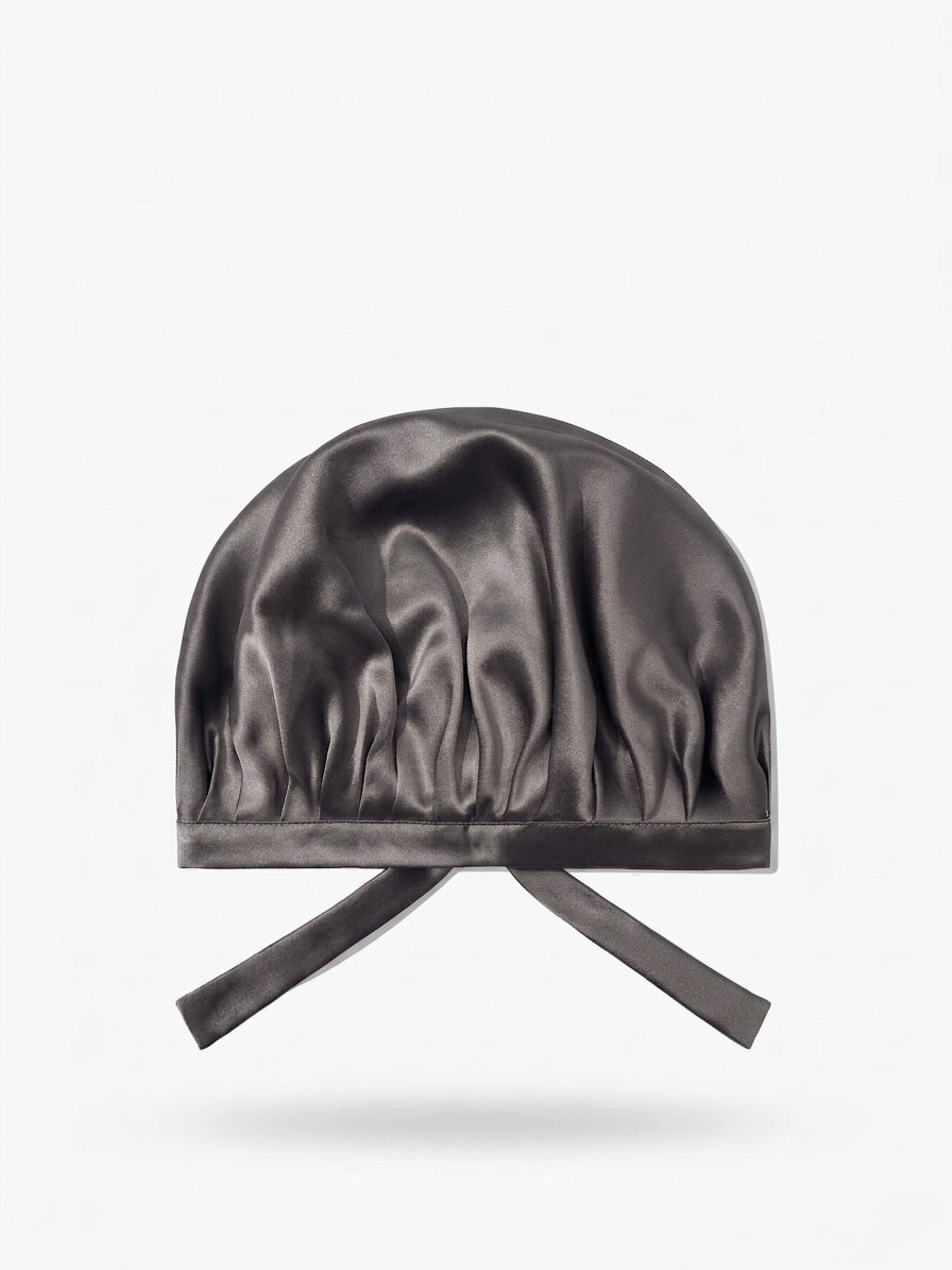 Bonnet en soie de murier — Gris Anthracite