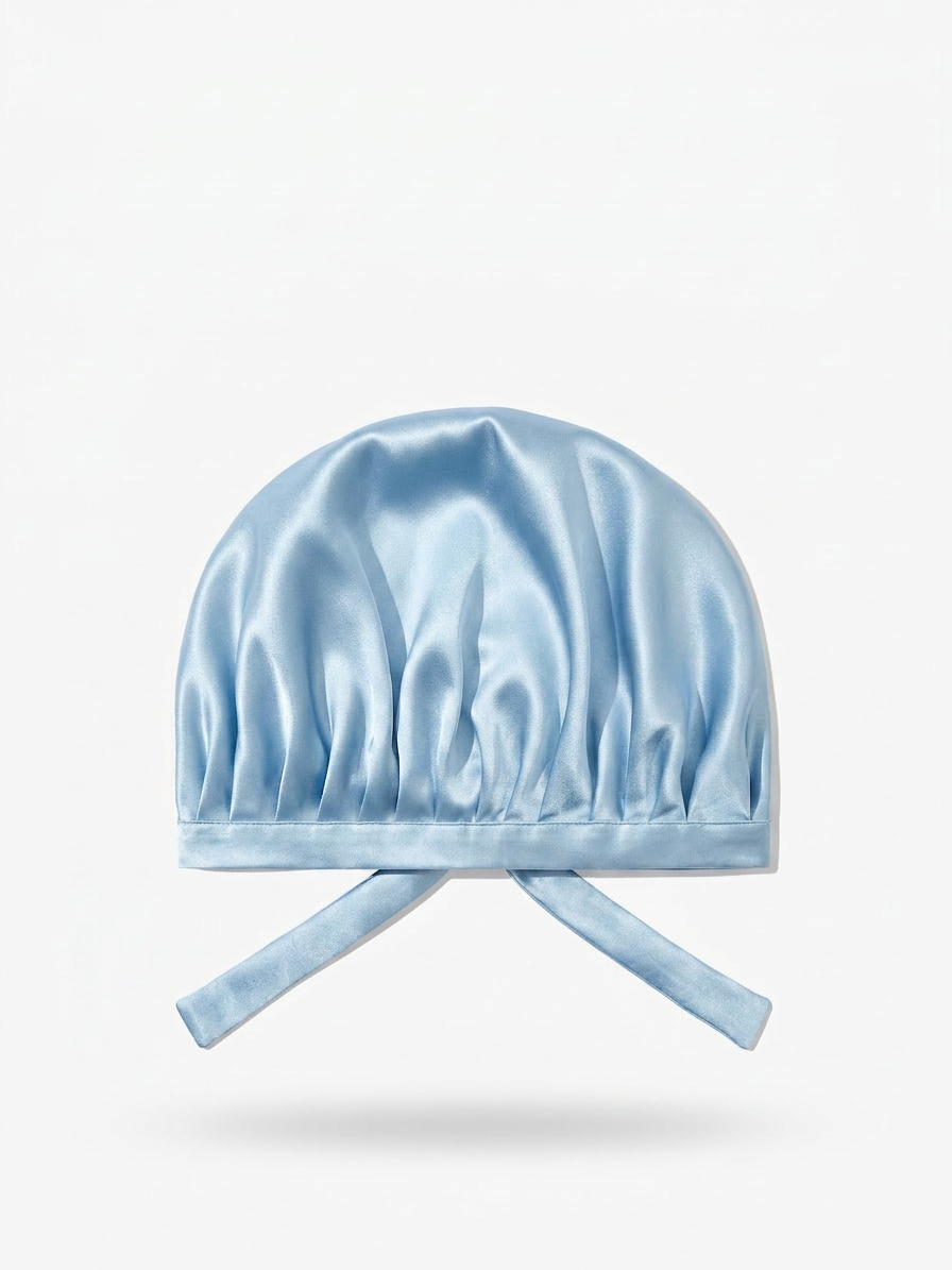 Bonnet en soie de murier — Bleu Ciel